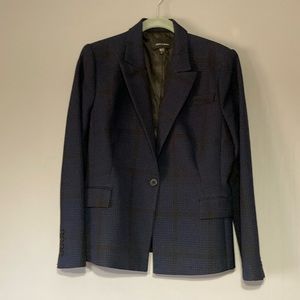 Judith & charges Jacket Navy  Black Plaid size 8